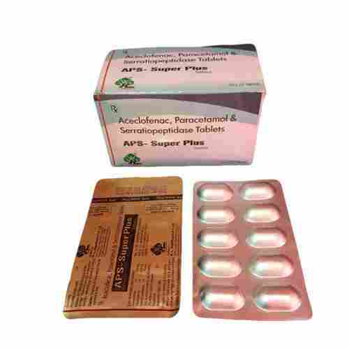 APS-Super Plus Aceclofenac Paracetamol And Serratiopeptidase Tablet