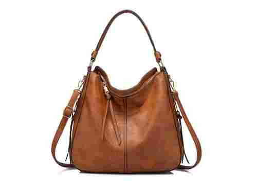 Brown Color Ladies Leather Bags With Shoulder Hanging