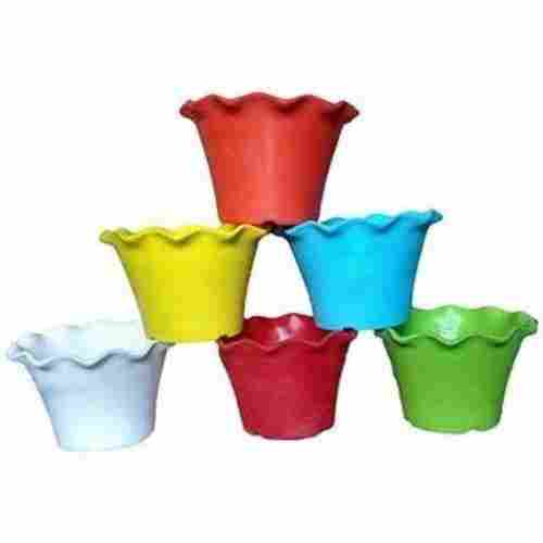 Plastic Plain Design Flower Pot 10 Inches