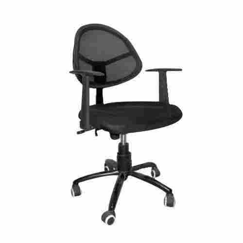 Black Net Mesh Low Back Fabric Seat Corporate Office Staff Armrest Revolving Chair