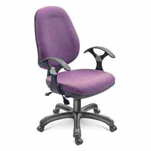 5 Wheel And Foam Fabric Seat Made Cushioned Office Chair With Armrest