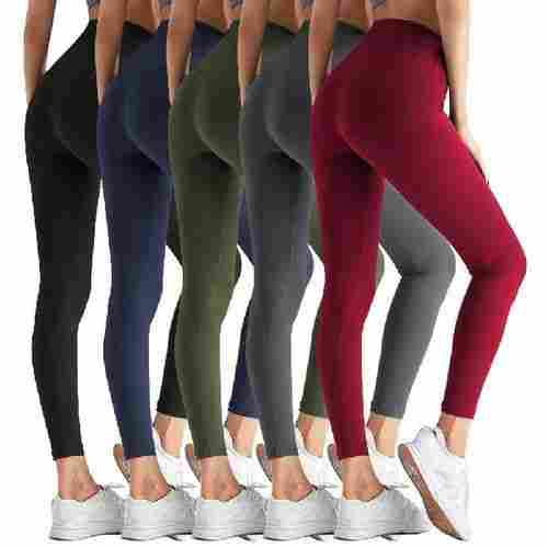 Ankle Length Daily Wear Multi Color Slim Fit Skin Friendly Wrinkle Resistant Highly Comfortable Ladies Cotton Plain Leggings