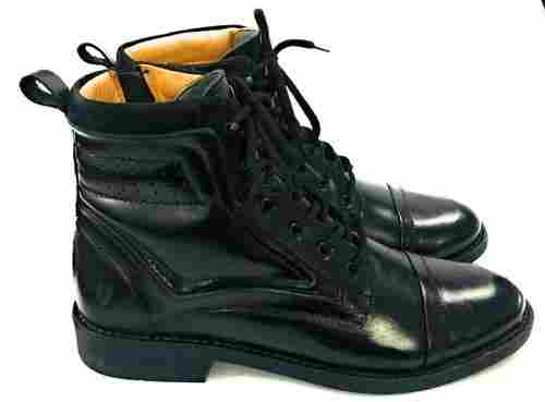 Black Color Lace Closure Type Mens Casual Boots With Medium Size Heel