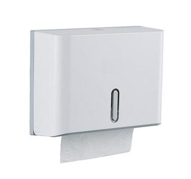 Rectangular White Manual Wall Mounted Bathroom Toilet Disposable M Fold Tissue Paper Dispensers