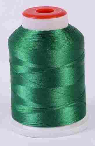 Green Color 2 Ply High Tenacity Soft And Silky Bright Luster 110 Denier Dyed Cationic German Embroidery Thread