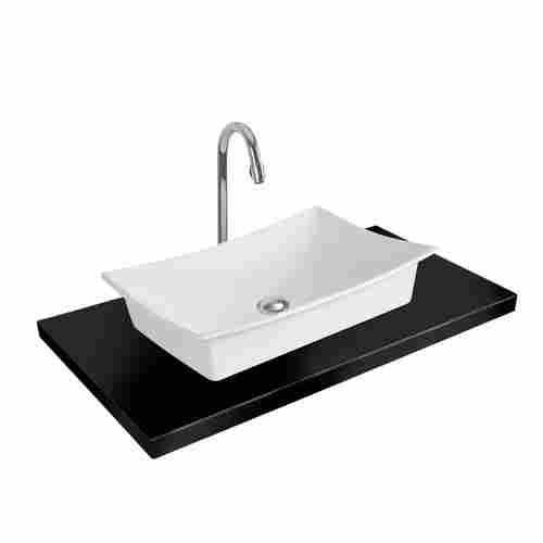 550x370x120mm Excellent Finish White Table Top Wash Basin