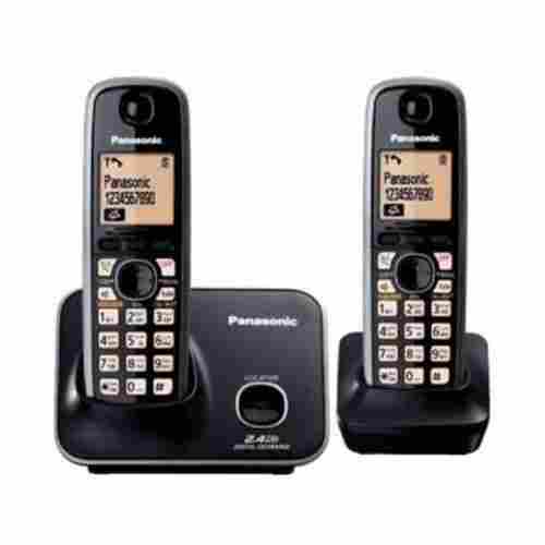 Black Panasonic KX TG3722SXN Cordless Landline Phone for Office, With Speaker 