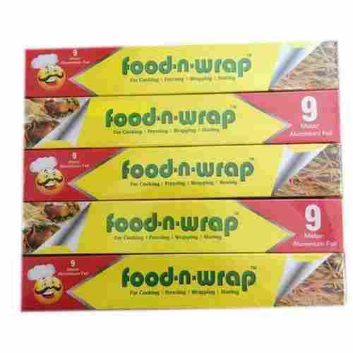 Food Wrapping Disposable Half Hard Coated Aluminium Foil 9 Meter Roll For Home Hotel