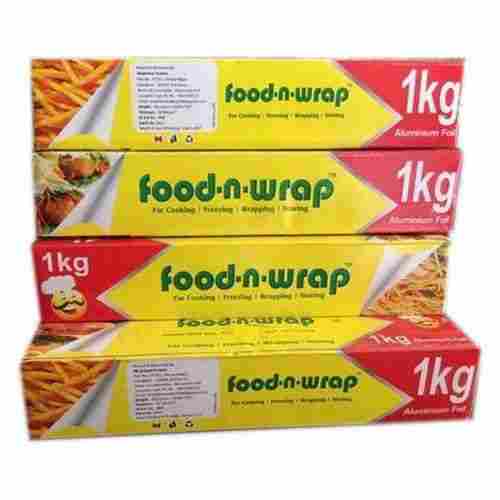 Food Wrapping Silver Half Hard Coated Aluminium Foil 1 Kg Roll For Home Hotel