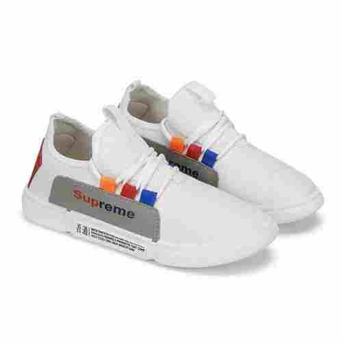 Lace Closure White Color Chinese Mens Canvas Shoes For Daily Wear With Pvc Sole