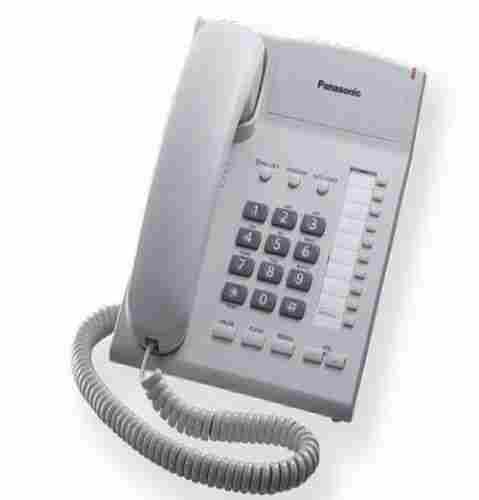 White Panasonic KX TS820MXWD Landline Phone for Office, With Speaker 