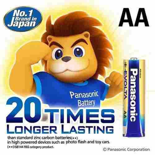 20 Times Longer Lasting Panasonic Evolta Alkaline AA Batteries