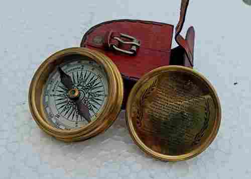 Brass Compass For Home Decor, Kitchen Decor, Forest And Garden Office Desk And Paper Wait