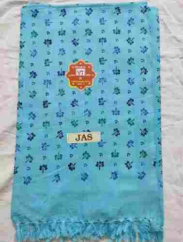 Sky Blue Rectangular Shape Fade Resistant Skin Friendly Highly Absorbent Soft Cotton Printed Cleaning Towel