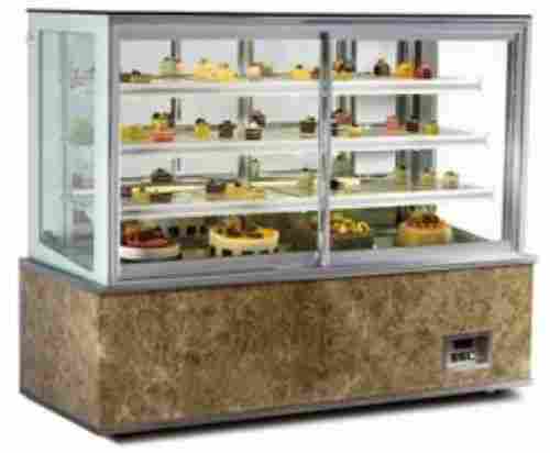 Galvanized Surface Rugged Design Electric Brown Cake Display Counter