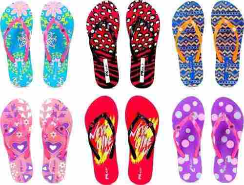 Daily Wear Ladies Comfort Stylish Rubber and EVA Colorful Printed Slippers