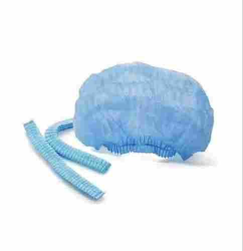Disposable Non Woven Stretchable Blue Head Hair Covering Bouffant Cap