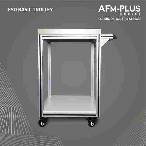 Four Wheel Aluminium ESD Basic Trolley With Forty Kilogram Loading Capacity