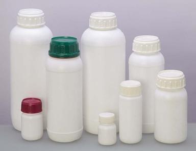 Round Plain Design Anti Leakage White Color Plastic Bottle With Screw Type Lid