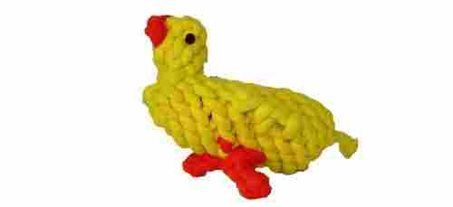 Yellow Cotton Braided Bird Rope Dog Toy With Size 10-12 Inch