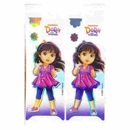 Non-Toxic Dora Cartoon Transparent Adhesive Labels