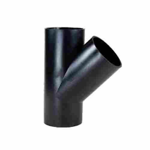 Round Chemical Resistant Black Plastic 0.3 To 1.6 MPA Pressure HDPE Y Tee Pipe Fitting