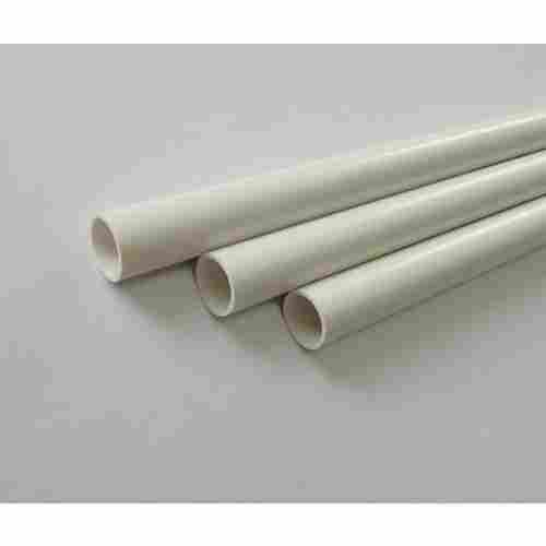 Round White 20 To 50 MM Diameter Combustion Resistant PVC Plastic Electrical Wiring Conduit Pipe