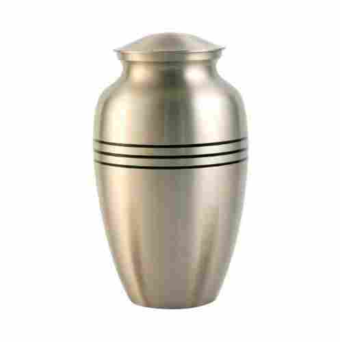 10 Inches Tall Smooth Finish Three Striped Pewter Classic Urn