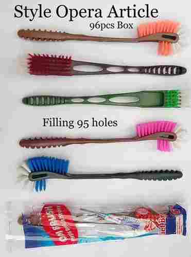18 Inch Double Sided Toilet Cleaning Brush With Nylon Bristle And 130gm Weight
