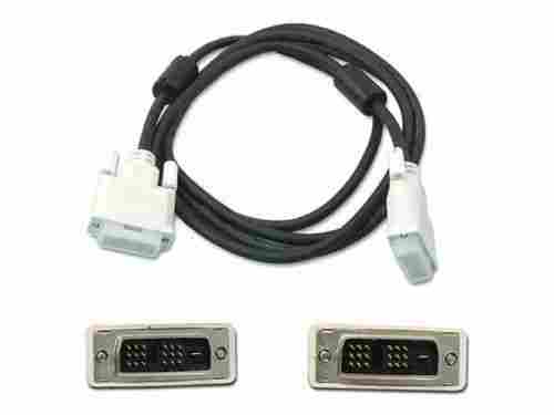 Easy To Install Black And White Plastic ROQ DVI To DVI Cable With 6m Length