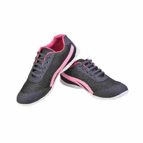 Anti Skid Lace Closure Pvc Women Stylish Sports Shoes With Rubber Outsole