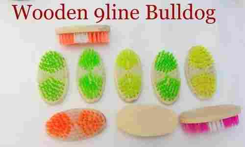 Wooden Cloth Cleaning Brush With 9 Bristle Line And Oval Shape