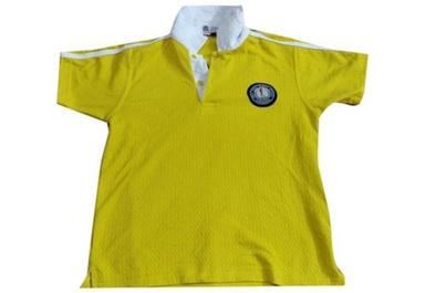 24 Size Half Sleeve Yellow School Kids Student Uniform Cotton Polo T Shirts Age Group: 5-16