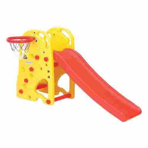 3.54 X 1.14 X 2.65 Feet Red And Yellow Plastic Made Kids Play Ground Cum Garden Slide