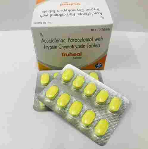 Aceclofenac Paracetamol With Trypsin Chymotrypsin Tablets
