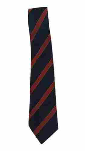 School Student 20 Inch Length Navy Blue And Red Polyester Striped Neck Tie