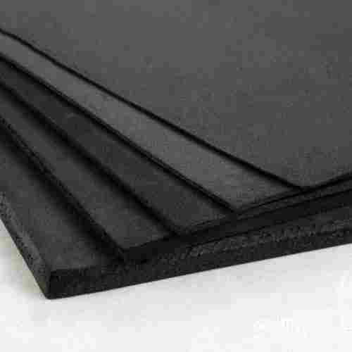 Flame Retardant 6 mm Black Rectangular Plain Rubber Sheet