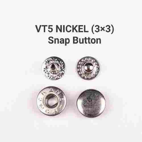 Kane M VT5 Nickel (3x3) Snap Button With Round Shape And 13mm Size