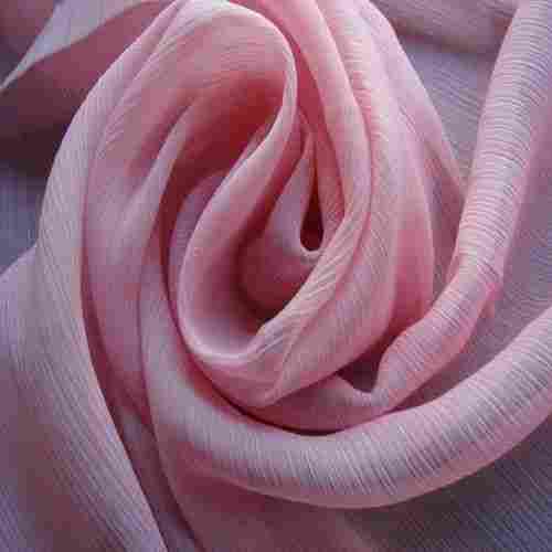 Pink Skin Friendly Wrinkle Resistance Impeccable Finish Solid Dyed Polyester Chiffon Fabric