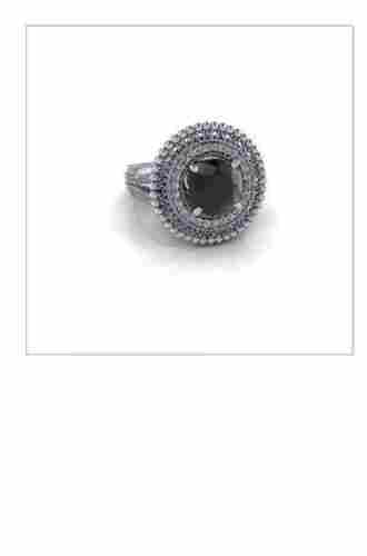 Polished Finish 2.20 Carat Vintage Style Diamond Ring Craft In 14k White Gold