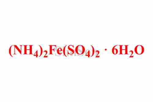  फेरस अमोनियम सल्फेट हेक्साहाइड्रेट ((NH4) So4FeSO4.6H2O) 