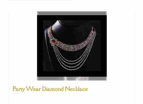 Ladies Attractive Design and Fancy Diamond Necklace Set for Party Purpose