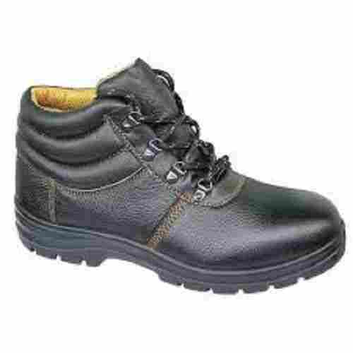 Medium Heel Black Color Industrial Mens Safety Shoes with PU Sole