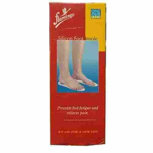Plain Pattern Silicone Made White Color Foot Rehabilitation Gel Insoles 