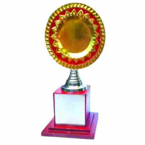 Brass Memento With Wooden Base And 10-12Inch Height And 2-3Inch Length