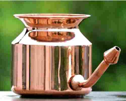 Copper Polished Plain Modular Jal Neti Pot For Religious Use