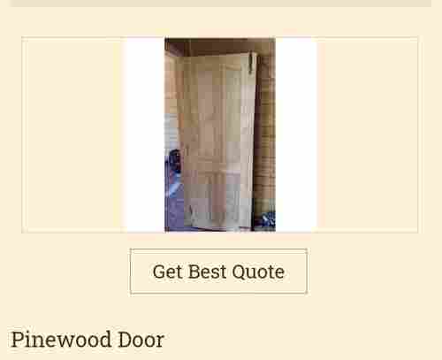 Brown Color Eco Friendly Polished Finish Pinewood Door