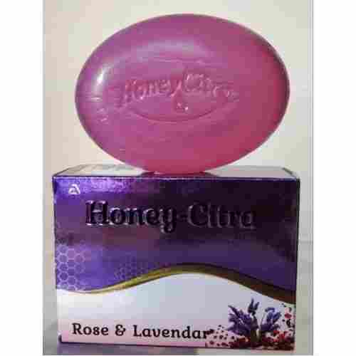 Herbal Rose And Lavender Extract Skin Lightening Purple Oval Bath Bar Soap