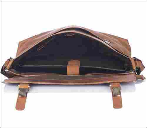 100% Genuine Vintage Leather Laptop Messenger Bag For Mens, 15.6 inch