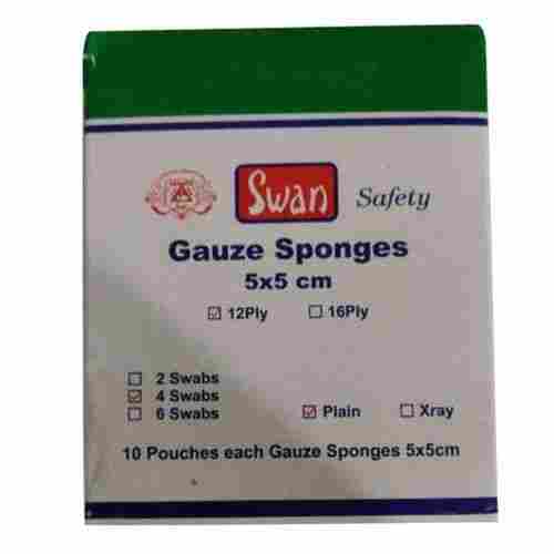 5x5 CM 12 Ply Plain And X-Ray Disposable Absorbent Skin Friendly Gauze Sponge